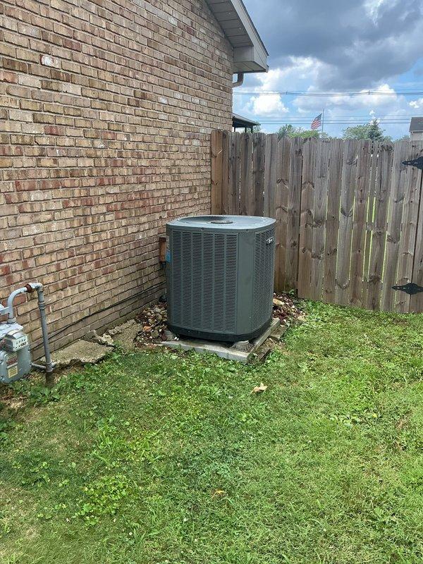 Responded to no cooling call on 20-year-old residential HVAC system with 7-degree temperature differential between thermostat setpoint and actual room temperature. Performed diagnostic evaluation of outdoor condenser unit and indoor air handler, confirmed adequate airflow through system with no ice formation present, and assessed overall system operation. Given the age of the equipment and current failure, provided comprehensive system evaluation and discussed repair versus replacement options with property owner.