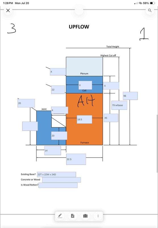 Responded to service call for 10-year-old heat pump system experiencing repeated freeze-up issues following previous refrigerant leak repair. Conducted comprehensive system evaluation and documented existing equipment configuration, including indoor air handler with upflow plenum arrangement and outdoor heat pump unit. Provided detailed replacement estimate for complete heat pump system to address ongoing reliability concerns and avoid continued repair costs on aging equipment.