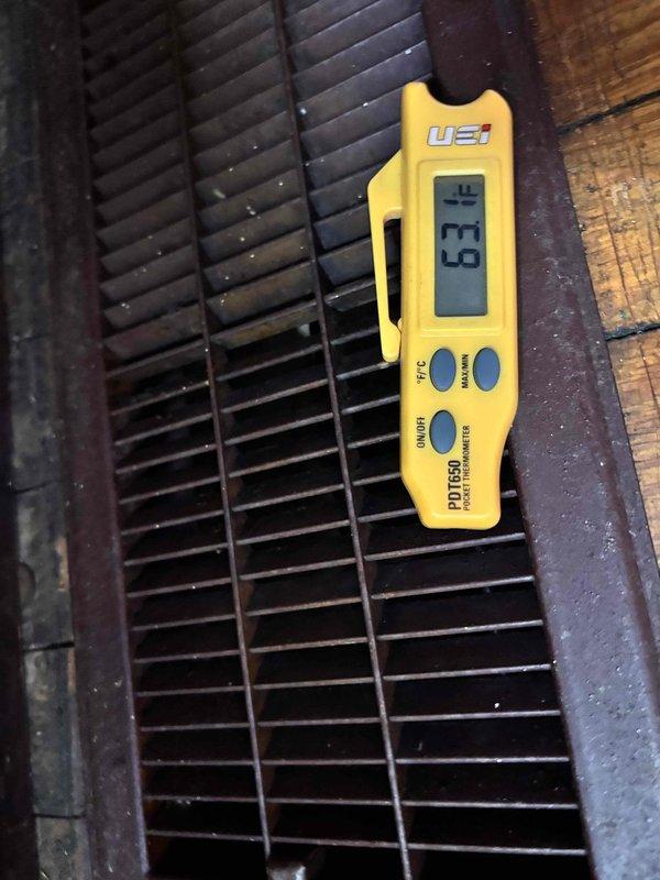 Replaced failed blower motor assembly in HVAC system and verified proper operation. Conducted temperature diagnostics at supply register, confirming adequate airflow and system performance within manufacturer specifications.