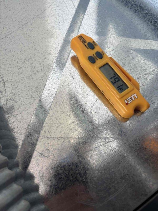 Completed monthly platinum level preventive maintenance on single HVAC system per service agreement. Performed comprehensive system inspection including electrical measurements using clamp meter, recording amperage draw of 40.29 amps, and temperature diagnostics showing 131.2°F reading on equipment surfaces. Replaced 20x20x5 air filter, verified proper system operation, and documented findings with photographic evidence.