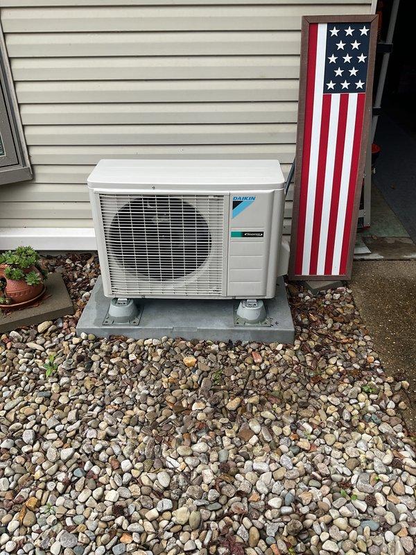 # DV HVAC Maintenance - Planned Single Maintenance - A+

Completed annual planned maintenance service on a 3-year-old Daikin mini-split system. Performed comprehensive inspection of wall-mounted indoor evaporator unit, accessing internal components including coils and mechanical systems to verify proper operation. Conducted exterior condensing unit evaluation, confirming inverter compressor functionality, fan operation, and overall system performance. All components inspected and found operating within manufacturer specifications.

During service visit, discussed customer interest in obtaining protective cover for outdoor condensing unit to extend equipment life and protect against environmental elements. System filter requirements documented for future reference. Unit maintained on annual service schedule as first visit under current maintenance agreement.