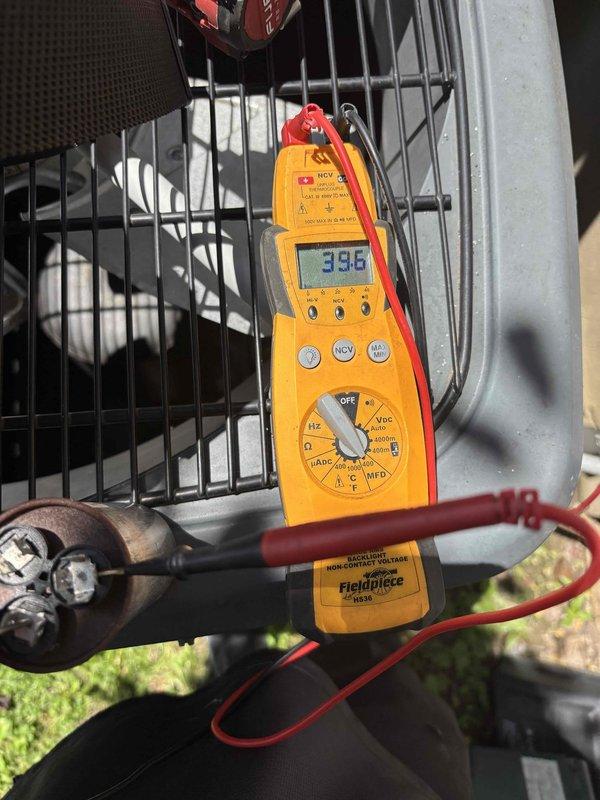 Completed second annual planned maintenance visit on 8-year-old HVAC system. Performed comprehensive system diagnostics on outdoor condensing unit, including electrical testing with multimeter to verify proper voltage and amperage readings. Measured supply voltage at 386V and confirmed compressor amp draw at 8.5A, both within manufacturer specifications. Inspected condenser fan motor operation and blade condition through protective grille. Verified all electrical connections and terminals for proper contact and absence of corrosion. System operating efficiently with all parameters normal. Recommend filter replacement with 16x25x5 filter per maintenance schedule and renewal of annual maintenance agreement for continued system protection.