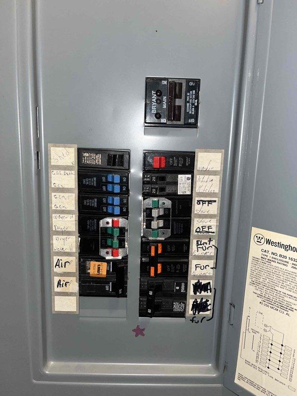 Conducted comprehensive HVAC replacement estimate for residential system with 7-year-old cooling unit running constantly and heating system approximately 15+ years old. Evaluated existing electrical panel configuration, circuit breaker setup, and ductwork condition to determine full system replacement requirements including air duct work modifications. Documented existing equipment specifications, electrical infrastructure, and mechanical components to provide complete replacement proposal for both heating and cooling systems.