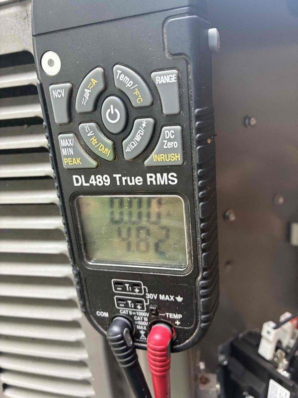 Performed comprehensive annual preventive maintenance on residential air conditioning system. Conducted complete system inspection including visual examination of all major components, electrical connections, and refrigerant lines. Utilized digital multimeter to verify electrical parameters and ensure proper voltage and amperage readings across the system. Measured supply and return air temperatures using calibrated digital thermometer to confirm adequate temperature differential and proper system performance. Inspected condenser unit for debris, checked refrigerant levels, and verified proper airflow throughout the system. All components found operating within manufacturer specifications with no deficiencies noted. System running efficiently with no immediate service needs identified.