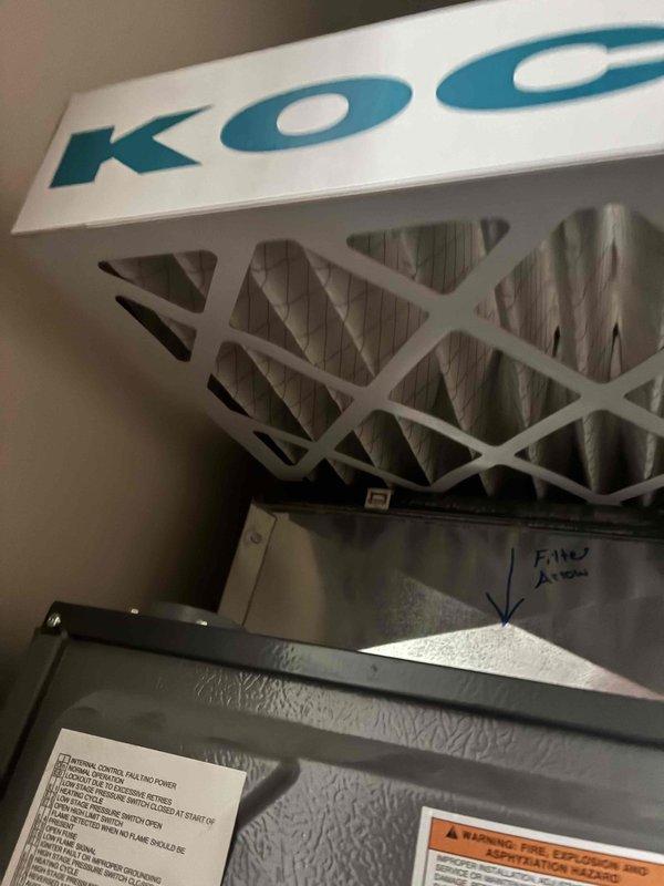Completed Platinum Level maintenance on a 7-year-old HVAC system, including replacement of the 16x20x5 air filter as recommended from the previous visit. Performed comprehensive system diagnostics using digital multimeter, verifying electrical readings and system performance parameters to ensure optimal operation.