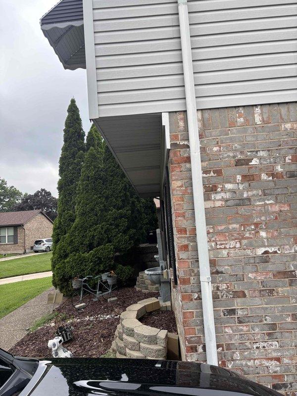 Replaced existing rigid round ductwork with flexible ducting in attic space. Accessed work area through ceiling opening, removed deteriorated round pipe, and installed new flex duct to restore proper airflow to affected zone.