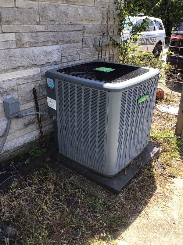 Completed monthly platinum level preventive maintenance on a 6-year-old HVAC system. Performed comprehensive inspection of outdoor condensing unit, verifying proper operation of compressor, condenser fan motor, and electrical connections at disconnect box. Checked refrigerant pressures and temperatures to ensure system is operating within manufacturer specifications. Cleaned condenser coils and cleared debris from unit perimeter to maintain optimal airflow and efficiency.

Inspected indoor air handler and replaced 20x20x5 air filter per maintenance schedule. Verified proper operation of all system controls and safety devices. Checked thermostat functionality and confirmed accurate temperature readings. Documented system performance with photographic evidence showing outdoor unit condition and indoor monitoring equipment with active status indicator. All components operating normally with no deficiencies noted. System is performing efficiently and ready for continued service.