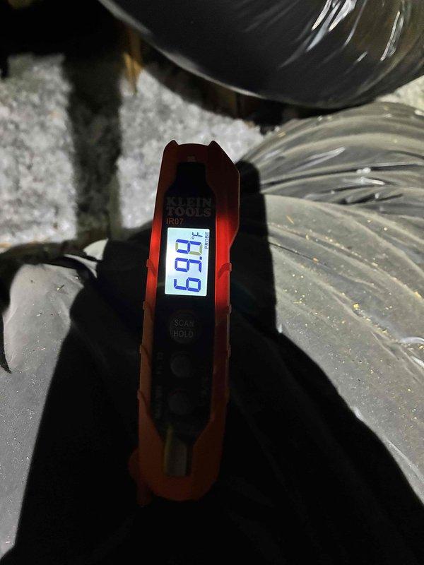 Completed Platinum Level planned maintenance on a 7-month-old single-system HVAC unit. Performed comprehensive system diagnostics including electrical current measurements on the outdoor condenser unit using a clamp meter to verify proper amperage draw and component operation. Measured supply air temperature at 67.5°F to confirm adequate cooling performance and system efficiency. Inspected all electrical connections, refrigerant lines, and ductwork for proper installation and operation. System operating within manufacturer specifications with no deficiencies noted.