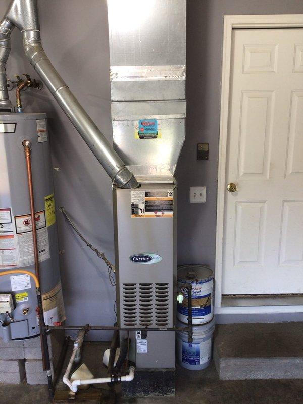 Completed annual Gold Level planned maintenance on 15-year-old Carrier furnace system. Performed comprehensive inspection of heat exchanger, blower assembly, and ductwork connections; all components found operating within normal parameters. Cleaned evaporator coil fins, verified proper airflow through ventilation system, and documented equipment condition with photographic records for customer files.