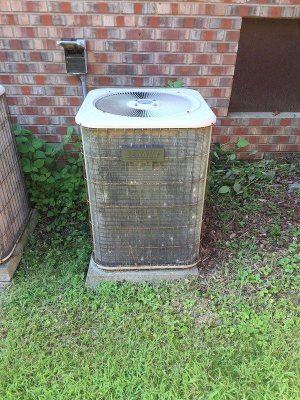 Responded to no cooling complaint on approximately 26-year-old downstairs HVAC system unable to maintain setpoint of 72°F, reading 74°F with elevated humidity levels. System had previously experienced evaporator coil freeze-up, which resolved after filter replacement. Upon arrival, inspected heavily weathered outdoor condenser unit showing significant age-related deterioration, including oxidized metal grilles, discolored casing, and dirt accumulation consistent with extended service life. Performed diagnostic evaluation of cooling system capacity and airflow. Given the advanced age of the equipment and inadequate cooling performance, provided assessment and recommendations for system replacement to restore proper comfort levels and efficiency to the downstairs zone.