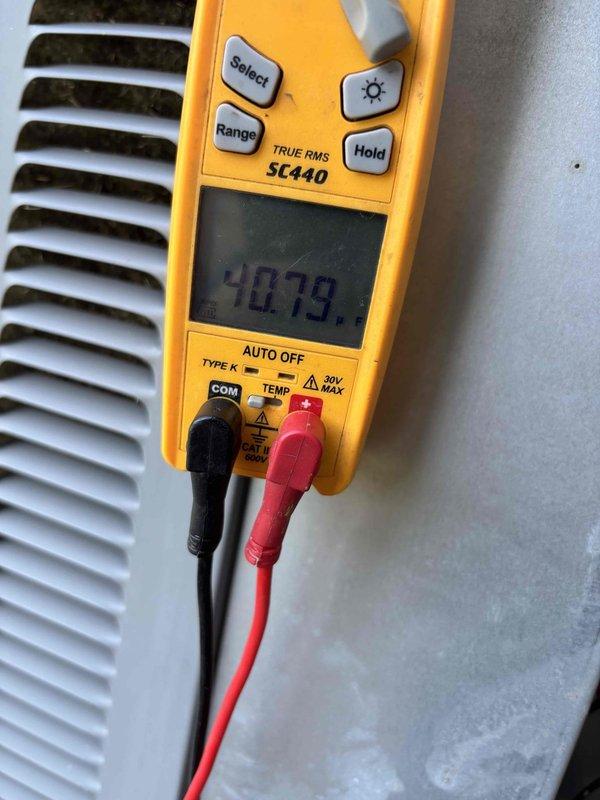 # HVAC Maintenance Report

Completed Platinum Level maintenance on a 7-year-old residential HVAC system including replacement of 16x25x5 air filter, comprehensive system diagnostics with multimeter readings confirming proper electrical operation at 4079 units, and thorough inspection of evaporator coil assembly which revealed significant rust and corrosion on copper tubing and coil surfaces indicating advanced age and moisture exposure. All refrigerant lines, condensate drain system with PVC drainage, and air handler components were visually inspected and documented photographically for customer records.