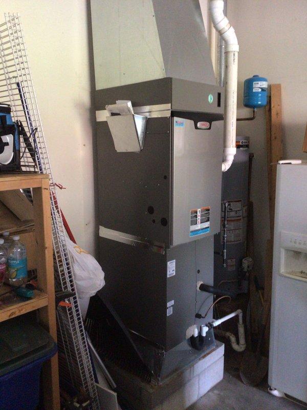 Completed Platinum Level planned maintenance on single HVAC system including inspection of air handler unit, coil cleaning verification, and replacement of 20x25x5 air filter. Confirmed proper condensate drainage, verified electrical connections at control panel, and documented system operation. Customer expressed interest in future ductwork modification to add bathroom ventilation.