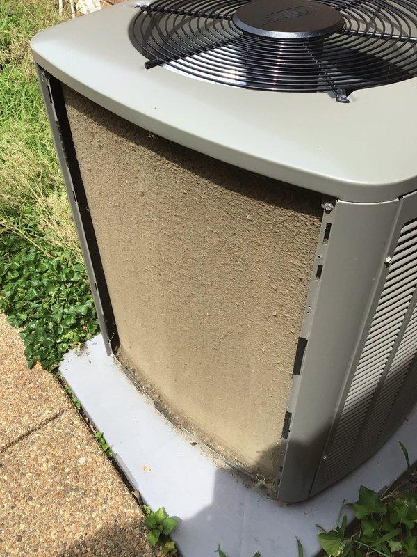 Completed monthly planned maintenance on a single-system residential HVAC installation consisting of a Lennox indoor air handler and outdoor condensing unit, both approximately two years old. Performed comprehensive system inspection including visual assessment of outdoor condenser unit condition, verified proper clearances and airflow around exterior equipment, and inspected indoor air handler installation within utility closet. Replaced 16x25x5 air filter as part of Gold Level maintenance program. Documented equipment condition through photographic records showing both indoor and outdoor components in good operating condition with no visible signs of deterioration or immediate service needs.