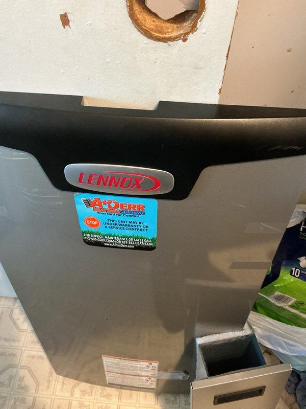 Completed first scheduled quarterly maintenance visit on Lennox HVAC system. Replaced 16X25X5 air filter and performed standard system inspection and preventive maintenance procedures to ensure optimal equipment performance.