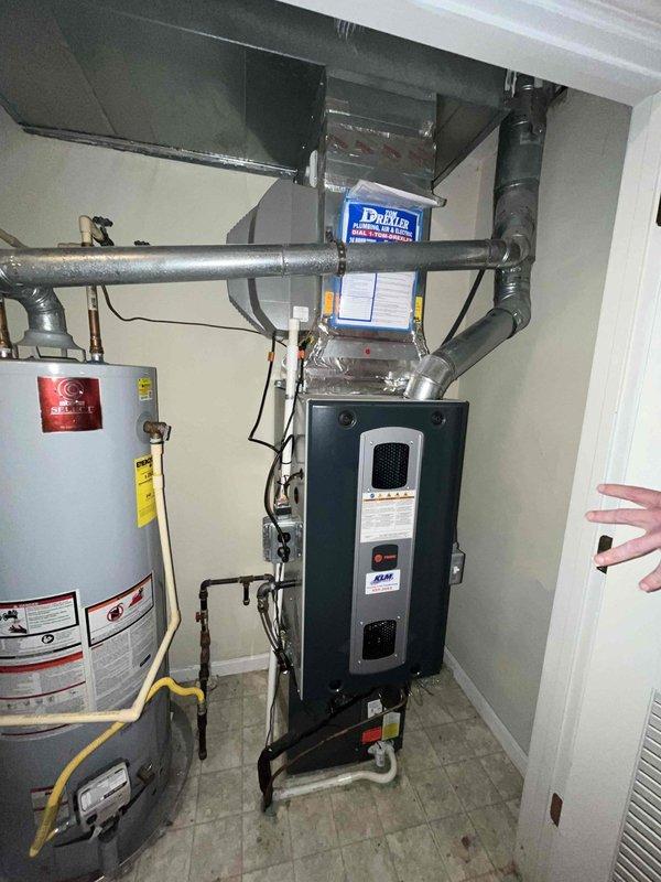 Provided estimate for installation of integrated whole house dehumidifier as an addition to existing HVAC system with current integrated humidifier remaining in place. Inspected air handler unit and existing ductwork configuration to verify compatibility for new dehumidifier integration. Documented equipment dimensions and electrical requirements, confirmed system is properly configured for additional integrated accessories. Reviewed installation location options and discussed integration with existing humidity control components to ensure both humidification and dehumidification capabilities can operate independently as needed.