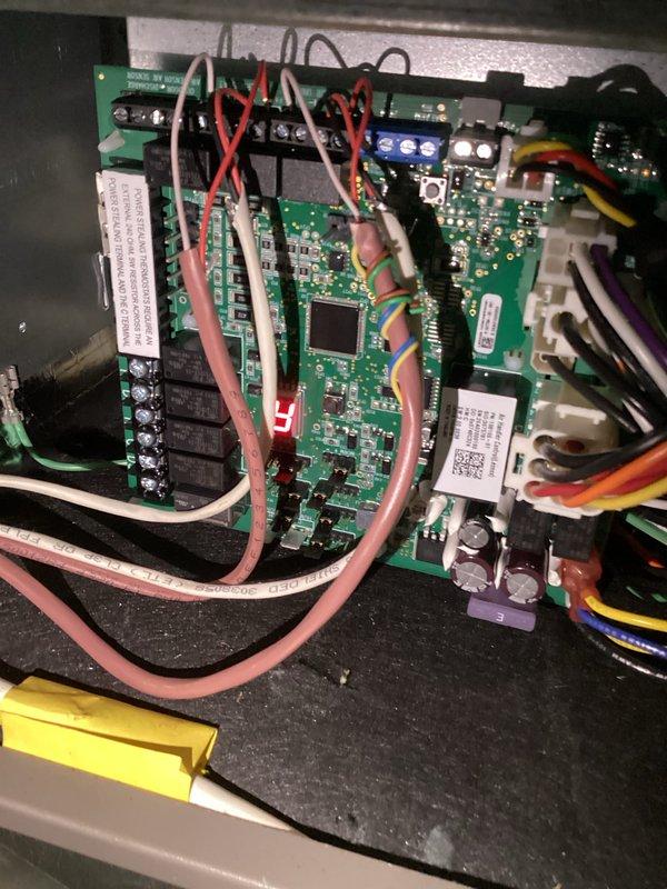 Completed first quarterly planned maintenance visit on HVAC system. Inspected and photographed control board assembly showing proper operation of all electronic components, relays, and digital displays with secure wiring connections. Verified system levelness and proper installation alignment using precision measurement tools.