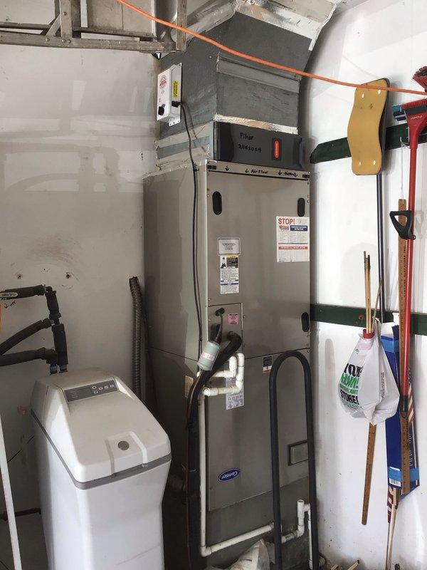 Completed scheduled AC tune-up and preventive maintenance on Carrier HVAC system as requested. Performed comprehensive inspection of air conditioning unit, verified thermostat operation on Honeywell Home programmable unit, and confirmed all system components functioning properly with no issues identified during service visit.