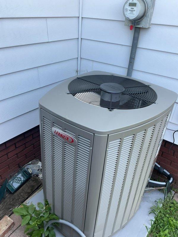 Completed planned annual maintenance visit on single-system residential HVAC installation. Performed comprehensive inspection of basement-installed furnace unit and exterior Lennox condensing unit. Replaced 16x25x5 air filter, verified proper operation of all system components, and documented equipment condition through photographic records. All equipment operating within normal parameters with no immediate service needs identified.