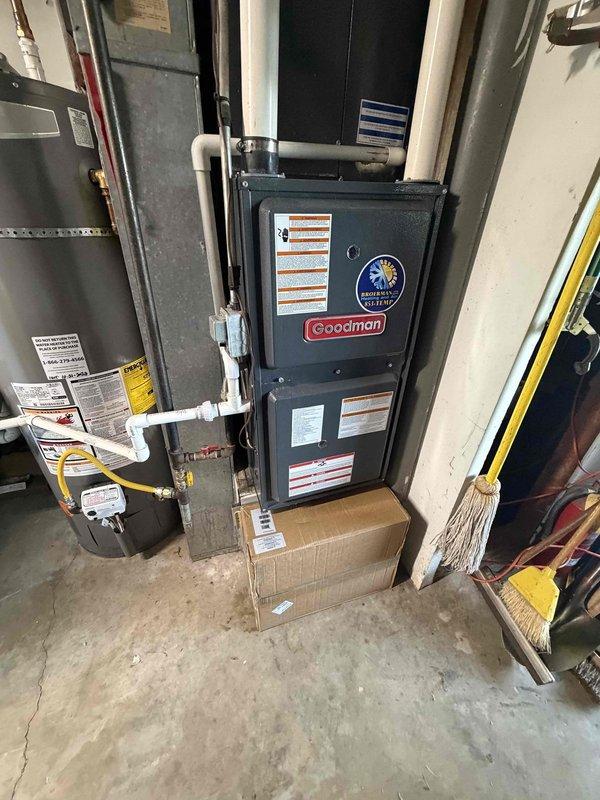 Completed installation of GENERAC GUARDIAN 18kW whole house standby generator system. Generator unit was positioned, leveled, and secured per manufacturer specifications, with all electrical connections made to main service panel including automatic transfer switch installation and integration with existing home electrical system.