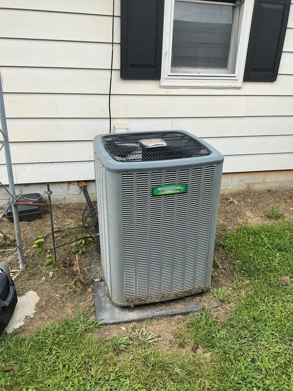 Completed scheduled preventative maintenance on residential split HVAC system including outdoor condensing unit and indoor Amana furnace with air handler. Performed comprehensive AC tune-up inspection with no issues or deficiencies noted. System operating within normal parameters with contract maintenance scheduled through 2026.
