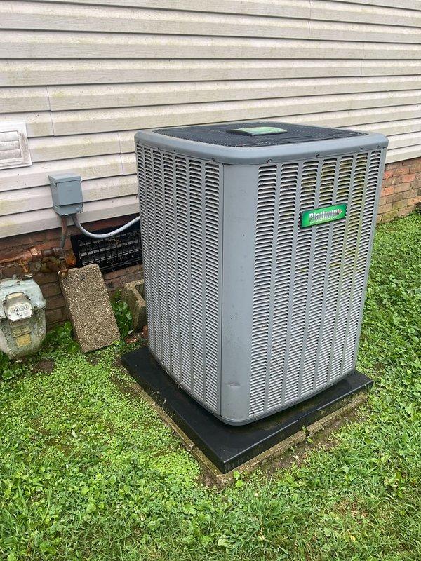 Completed annual Gold Level planned maintenance on 7-year-old HVAC system. Replaced 16x20x5 air filter in indoor air handler unit and inspected filter compartment for proper airflow direction and secure installation. Performed comprehensive system evaluation of both indoor and outdoor components, verifying proper operation of blower assembly, control board functionality, and condensate drainage system. Inspected outdoor condenser unit positioned on rubber isolation pad, confirming adequate clearance from structure, proper ventilation through mesh grille panels, and secure electrical connections at disconnect box. All components found operating within normal parameters with no deficiencies noted.