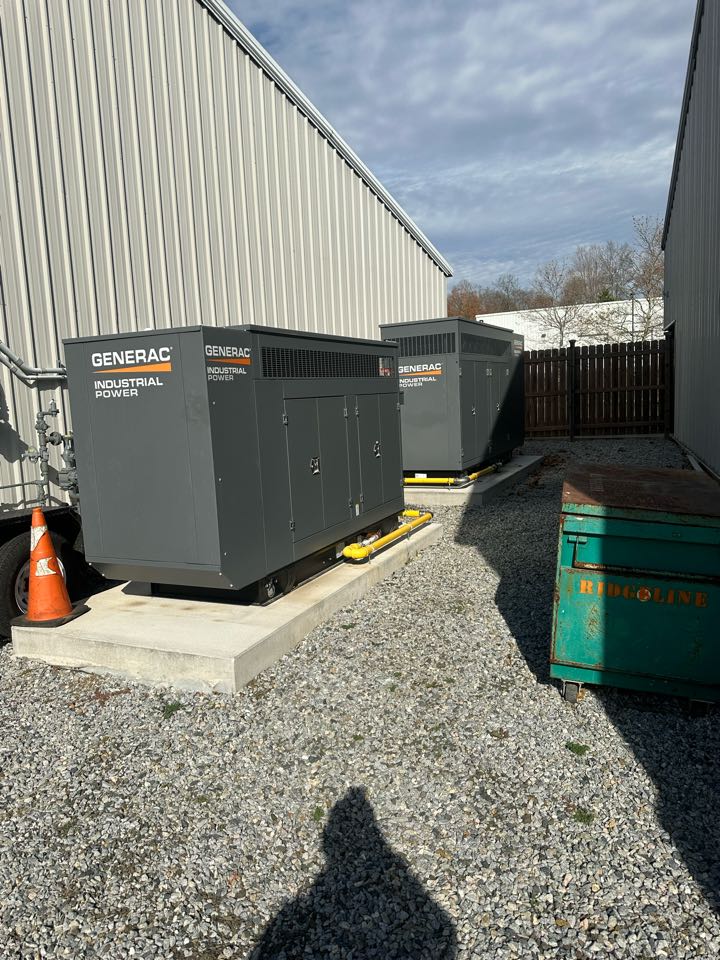 Serviced and repaired 2 industrial Generac Liquid Cooled Generators in Branford for Corner Properties 