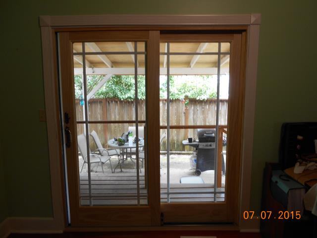 Springfield, OR - Replace a worn out and drafty FWD inswing door with a FWG white on white with antique brass hardware. Springfield, OR - Replace a worn out and drafty FWD inswing door with a FWG white on white with antique brass hardware.