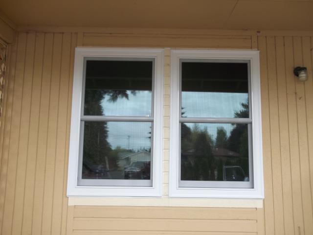 Aloha, OR - 1 glider in the kitchen. 9 double hung throughout the house. white white. Aloha, OR - 1 glider in the kitchen. 9 double hung throughout the house. white white.
