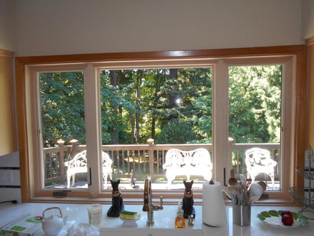 Milwaukie, OR - 3 awning and 3 fixed casement Bronze/Maple with Stone Hardware and True Screens Milwaukie, OR - 3 awning and 3 fixed casement Bronze/Maple with Stone Hardware and True Screens