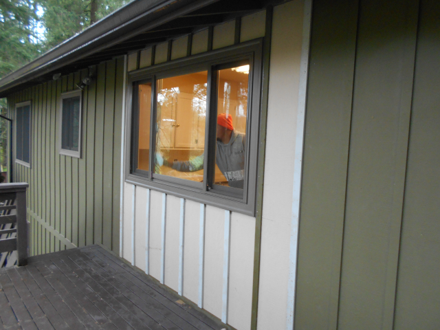 Hillsboro, OR - Replaced 1 window with lager 3 panel fibrex window. Hillsboro, OR - Replaced 1 window with lager 3 panel fibrex window.