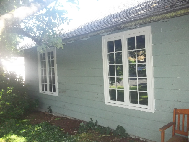 Gresham, OR - Replacing 1 Triple Casement, 2 Double Casements. White interior/exterior. Gresham, OR - Replacing 1 Triple Casement, 2 Double Casements. White interior/exterior.