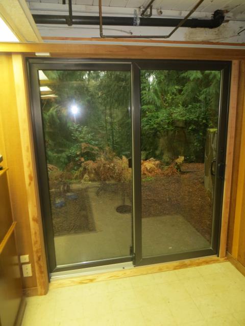 Lake Oswego, OR - We installed a Dark Bronze Gliding Glass Door and a custom window for this lovely house! Lake Oswego, OR - We installed a Dark Bronze Gliding Glass Door and a custom window for this lovely house!