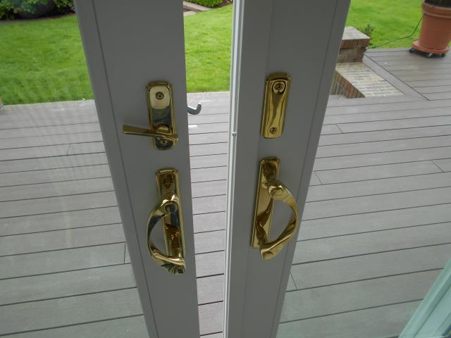 Eugene, OR - Here is an example of some of the beautiful hardware that can be installed into your replacement patio door in this french door style. We did a french door replacement and 2 windows for this sweet Eugene villa. Eugene, OR - Here is an example of some of the beautiful hardware that can be installed into your replacement patio door in this french door style. We did a french door replacement and 2 windows for this sweet Eugene villa.