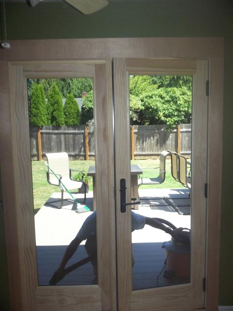 Vancouver, WA - We installed a replacement frenchwood patio door with a interior pine finish for this beautiful home in Vancouver. Vancouver, WA - We installed a replacement frenchwood patio door with a interior pine finish for this beautiful home in Vancouver.