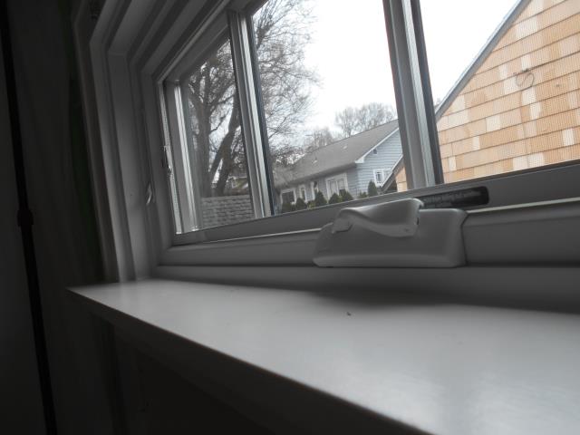 Portland, OR - Here is a close up of a white hardware style that we offer on our casement windows! We installed 18 replacement windows for this great Portland home! Portland, OR - Here is a close up of a white hardware style that we offer on our casement windows! We installed 18 replacement windows for this great Portland home!