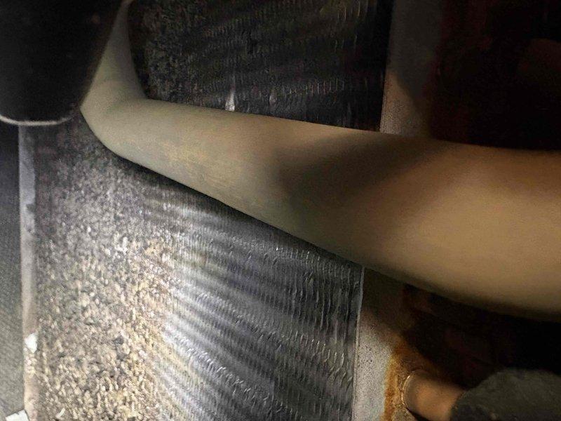 Completed spring preventive maintenance on a 5-year-old HVAC system. Performed standard inspection of outdoor condenser unit and indoor evaporator coil, noting significant dirt and debris accumulation on exterior cabinet panels requiring future cleaning attention. Replaced 20x25x1 air filter as scheduled.