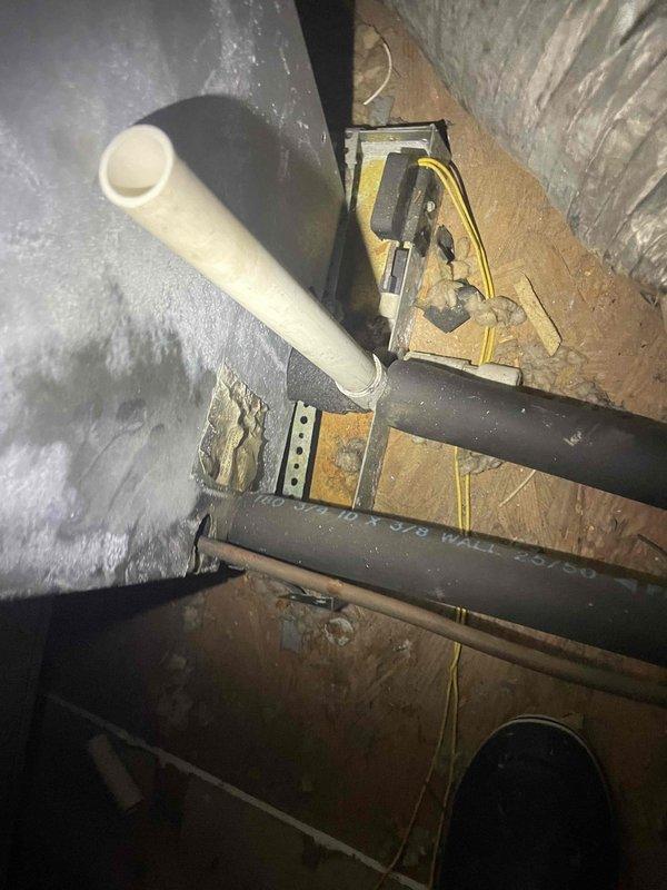 Completed spring maintenance on two HVAC systems in residence. Performed system diagnostics using refrigeration manifold gauges to verify proper refrigerant pressures and temperatures on both units, inspected all mechanical components and utility connections in crawlspace area, and documented equipment conditions through photographic records to ensure both systems are operating within manufacturer specifications for the cooling season.