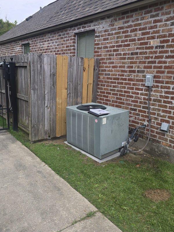 Completed comprehensive HVAC system evaluation for residential property. Inspection included attic-mounted air handler unit with associated ductwork and exterior condenser unit. Documented current equipment condition, refrigerant line routing, electrical connections, and overall system configuration to provide accurate replacement estimate.