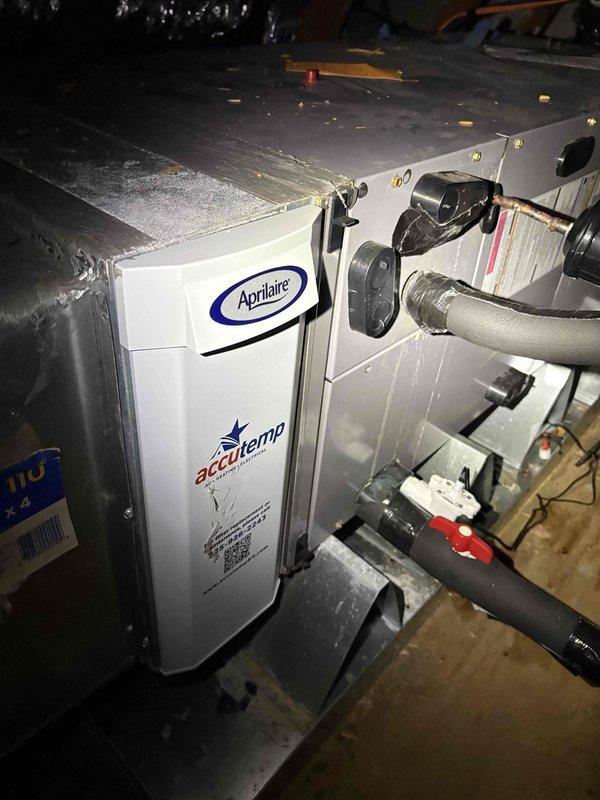 Performed second opinion diagnostic on non-operational HVAC system previously installed by another contractor. Conducted thorough inspection of Aprilaire/Accutemp unit in attic space and confirmed complete compressor failure. Utilized Supco diagnostic testing equipment to verify electrical readings and component integrity. Found system inoperable due to failed compressor, consistent with issues identified during previous January service visit. Documented equipment condition with photos showing installation configuration, ductwork connections, and refrigerant line setup. Verified that compressor failure has rendered unit completely non-functional, requiring full system replacement.