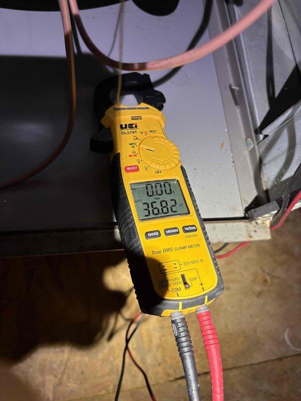 Completed comprehensive AC maintenance including system cleaning and inspection for member customer. Performed electrical diagnostics using clamp meter, verified capacitor operation and connections, and inspected blower motor assembly. Changed out air filters with customer-supplied replacements on site. Customer has separately ordered a new thermostat for future installation.