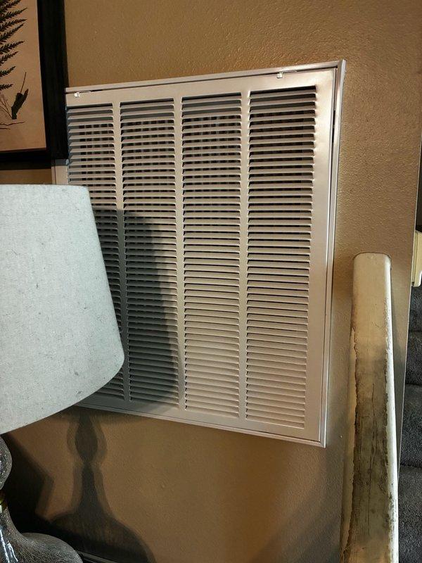 Responded to service call for upstairs unit that stopped cooling. Performed comprehensive leak search on upstairs HVAC system and completed annual cooling maintenance inspection. Installed return air filter and verified proper airflow through return air grille. Inspected flexible ductwork in attic space, examining interior insulation and verifying structural integrity of duct connections. Replaced air filter at return air vent and ensured proper system operation upon completion.