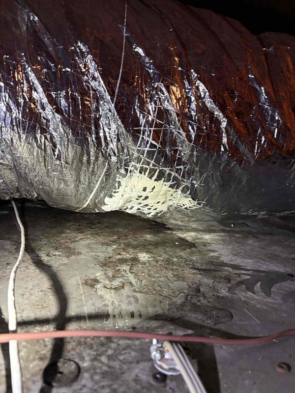 Replaced 12" flex duct for bypass on main zone system. Completed sealing and insulation of all boots, wyes, and joints throughout the ductwork system. Verified proper insulation coverage on all connections to ensure system efficiency and prevent thermal loss in attic space.