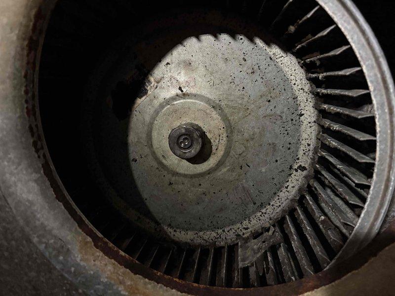 Replaced defective ECM blower motor assembly in attic-mounted air handler unit. Removed old motor, installed new ECM blower motor, and verified proper operation of the HVAC system upon completion.