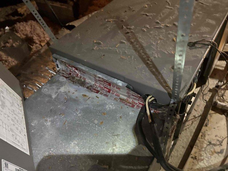 Responded to no cooling complaint on 2001 Rheem R22 system following reported power outage. Performed diagnostic evaluation and connected manifold gauges to verify refrigerant pressures. System confirmed to be critically low on R22 refrigerant, corroborating previous assessment. No evaporator coil icing observed, condensate pan dry, electrical supply verified at breaker. Presented findings and repair options to customer for approval before proceeding with any corrective action.