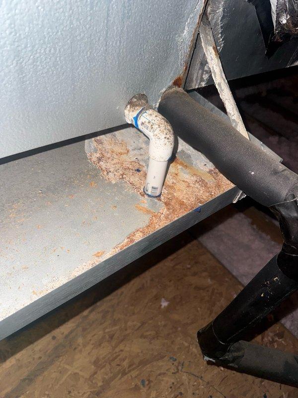 Completed annual cooling maintenance on two HVAC systems for Comfort Elite member. Performed comprehensive inspection of both units including refrigerant levels, electrical connections, condensate drainage systems, and overall system performance. Noted accumulation of debris around condensate drain line and pan area on first unit, which was documented photographically. Inspected evaporator coil and interior components of second system, confirming proper operation. Customer provided own filters for installation and has R-410A refrigerant on hand if needed for future service. Both systems operating within normal parameters at time of service completion.