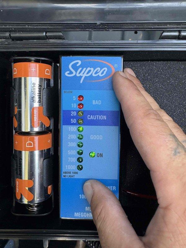 Responded to customer complaint regarding unit running continuously and failing to cool below 75 degrees. Performed diagnostic evaluation of the HVAC system using Supco testing equipment to assess system performance and identify potential issues. Documented findings with photographic evidence of diagnostic procedures and measurements taken during the callback inspection.
