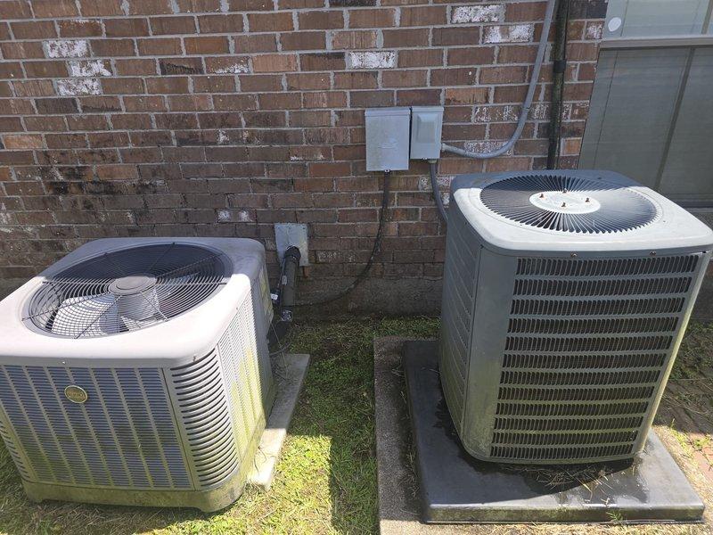 Removed two existing HVAC systems and installed a single 3-ton deluxe electric system to consolidate home heating and cooling. Reused existing 3-ton line set and carefully preserved the removed 3-ton Rheem unit per customer request for resale. Installed new 6-foot supply plenum, upgraded return plenum, mixing box, and specialty transition. Cut in new ductwork including 10x8x8 supply runs to two back bedrooms and attempted 12x12 return installation in master bedroom. Installed flex duct for multiple supply runs and remote return. Performed air balancing adjustments to optimize system performance with existing ductwork. Documented serial numbers and completed installation with photographs.