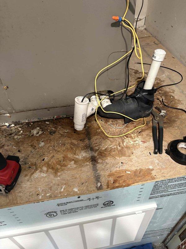 Responded to no cooling complaint with reported dripping noises and suspected drain pan issue. Upon arrival, inspected HVAC system and evaporator coil assembly. Found condensate drainage concern requiring attention. Documented system condition with photos showing air handler, coil fins, and surrounding work area. Verified no active water damage to ceiling at time of inspection.