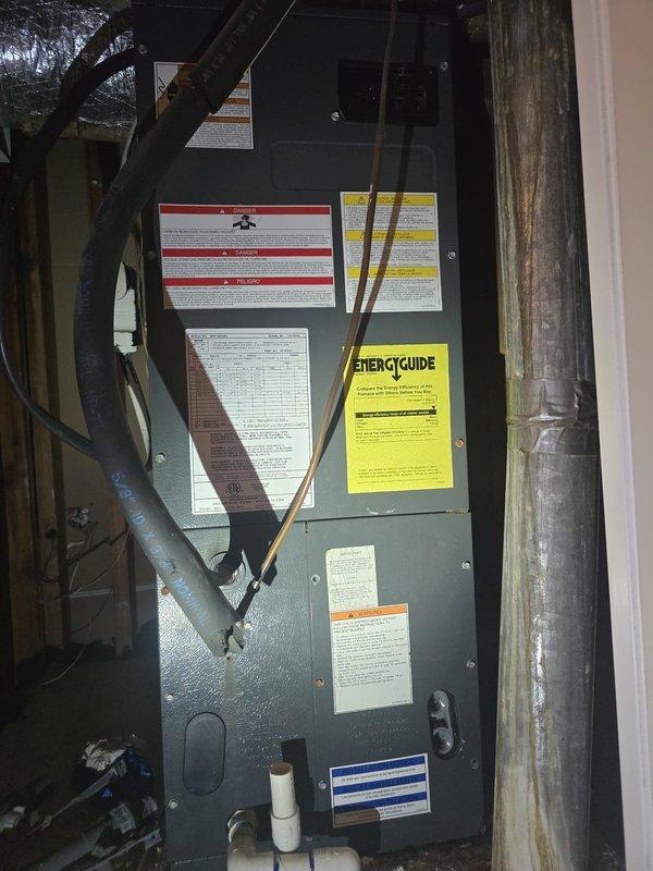 Completed estimate for evaporator coil replacement and lead set installation on residential HVAC system. Indoor air handler unit located in attic space and outdoor dual condenser units assessed for compatibility and refrigerant line routing requirements.