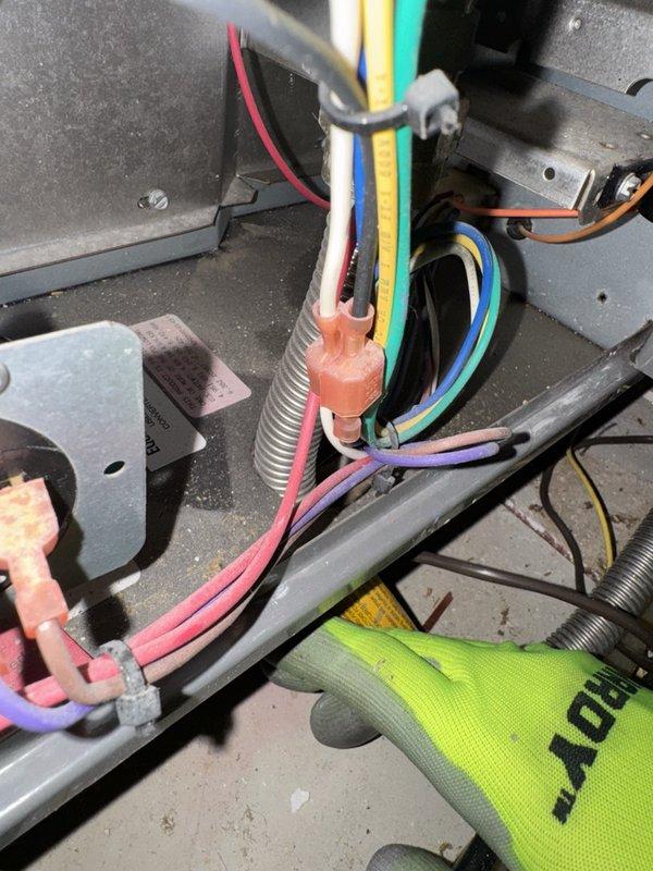 Responded to after-hours service call for recurring issue with HVAC unit. Upon arrival, performed diagnostic inspection of the system components including evaporator coil assembly and control wiring connections. Examined finned coil heat exchanger which showed signs of dust accumulation and operational wear. Inspected electrical control panel and verified integrity of multi-circuit wiring connections at junction points. Documented equipment condition with photographs showing coil assembly, flexible ductwork installation, and low-voltage control wiring configuration. Unit evaluated for proper mechanical and electrical function to identify source of repeated service issues.